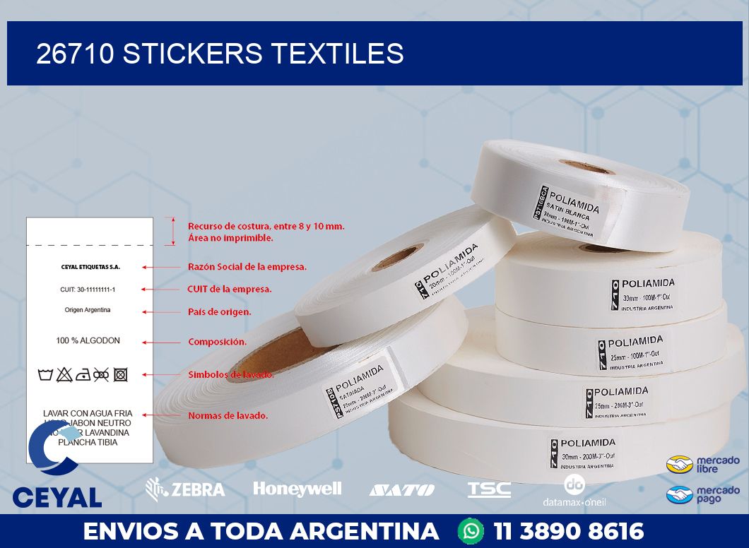 26710 STICKERS TEXTILES