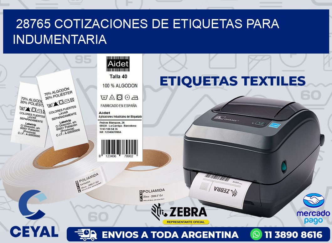 28765 COTIZACIONES DE ETIQUETAS PARA INDUMENTARIA