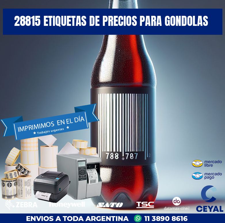 28815 ETIQUETAS DE PRECIOS PARA GONDOLAS