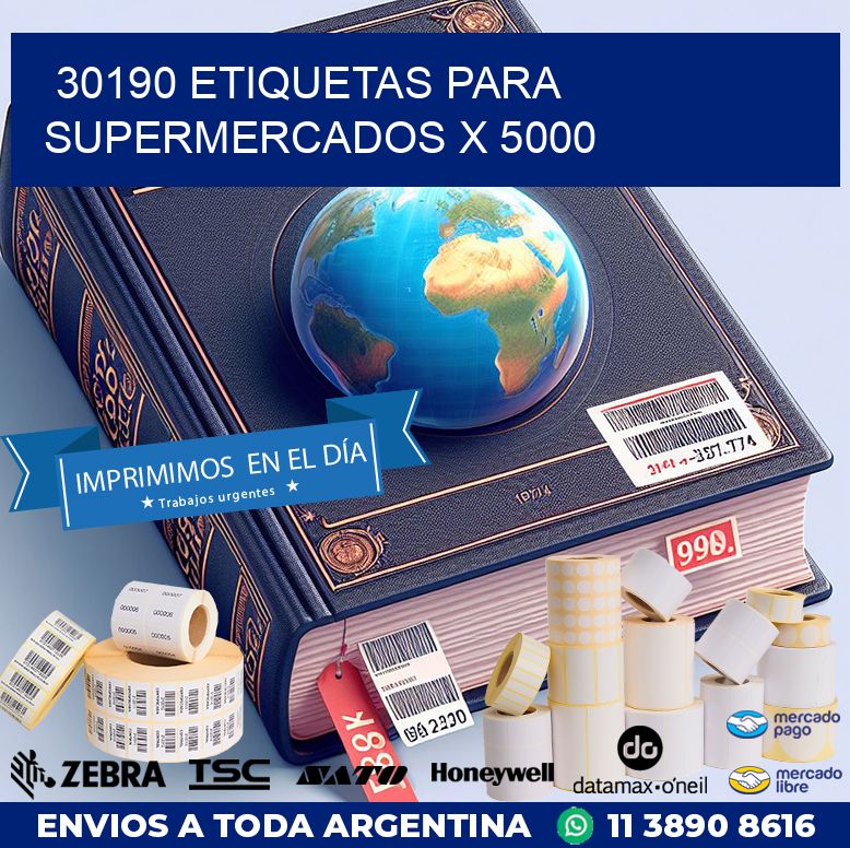 30190 ETIQUETAS PARA SUPERMERCADOS X 5000