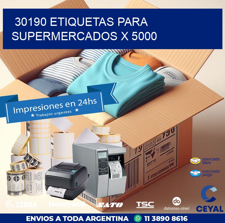 30190 ETIQUETAS PARA SUPERMERCADOS X 5000