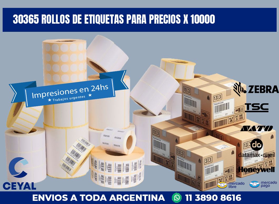 30365 ROLLOS DE ETIQUETAS PARA PRECIOS X 10000