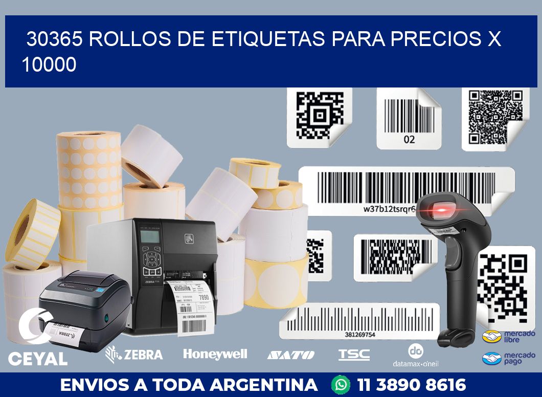 30365 ROLLOS DE ETIQUETAS PARA PRECIOS X 10000
