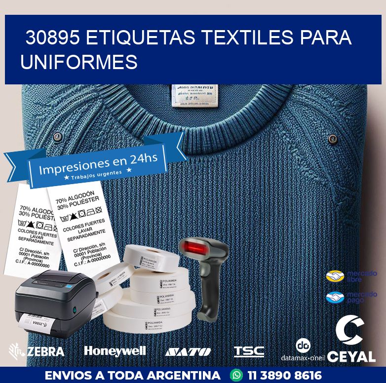 30895 ETIQUETAS TEXTILES PARA UNIFORMES