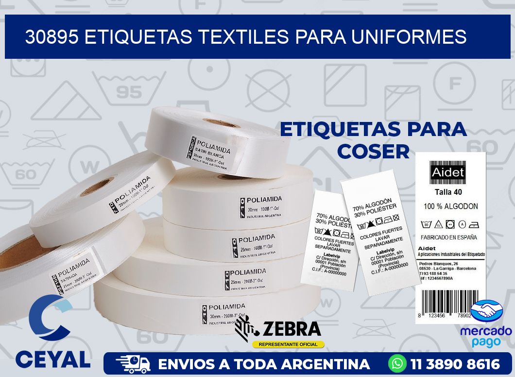 30895 ETIQUETAS TEXTILES PARA UNIFORMES