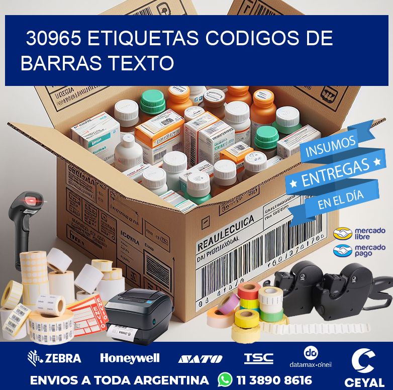 30965 ETIQUETAS CODIGOS DE BARRAS TEXTO