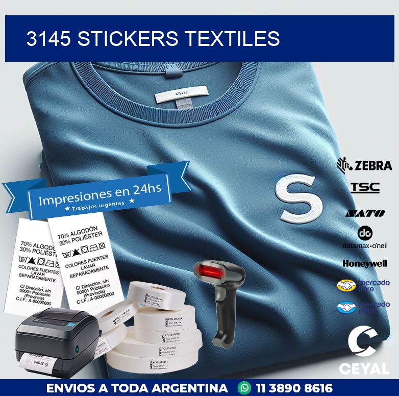 3145 STICKERS TEXTILES