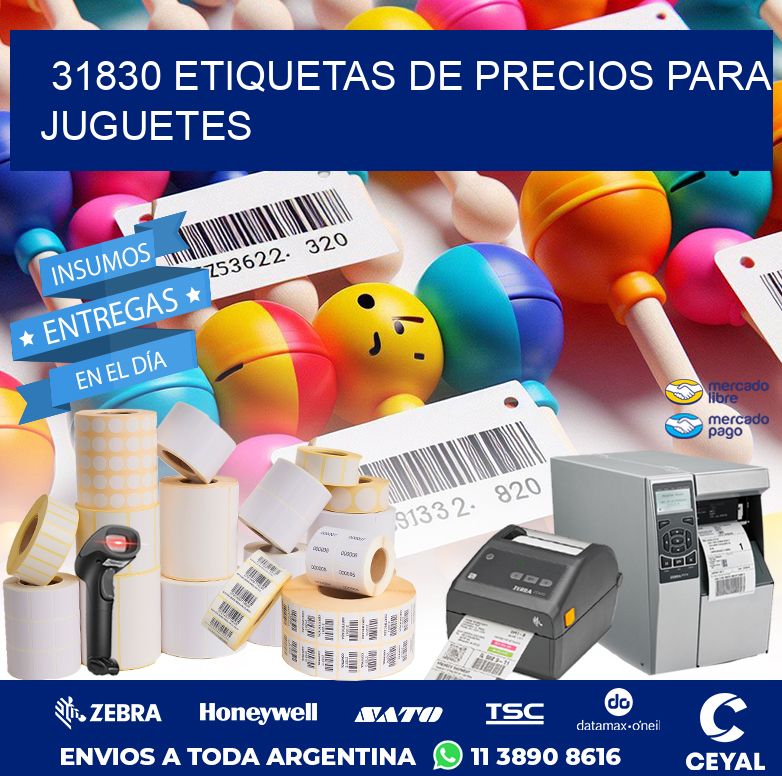 31830 ETIQUETAS DE PRECIOS PARA JUGUETES