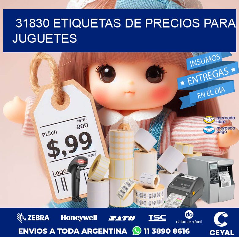 31830 ETIQUETAS DE PRECIOS PARA JUGUETES
