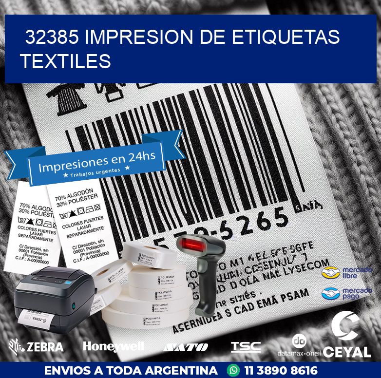 32385 IMPRESION DE ETIQUETAS TEXTILES