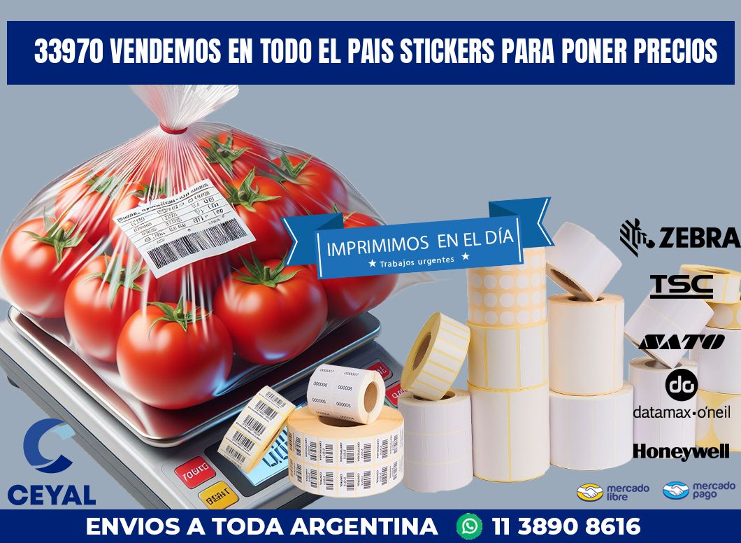 33970 VENDEMOS EN TODO EL PAIS STICKERS PARA PONER PRECIOS