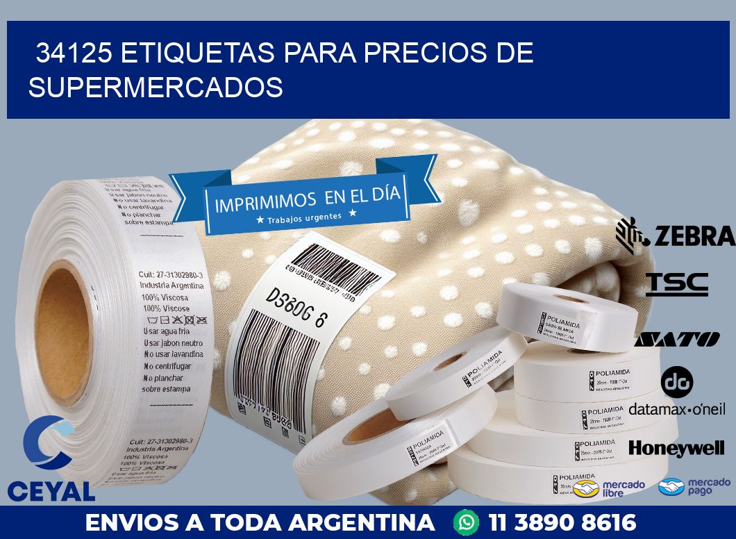 34125 ETIQUETAS PARA PRECIOS DE SUPERMERCADOS | Venta de Etiquetas