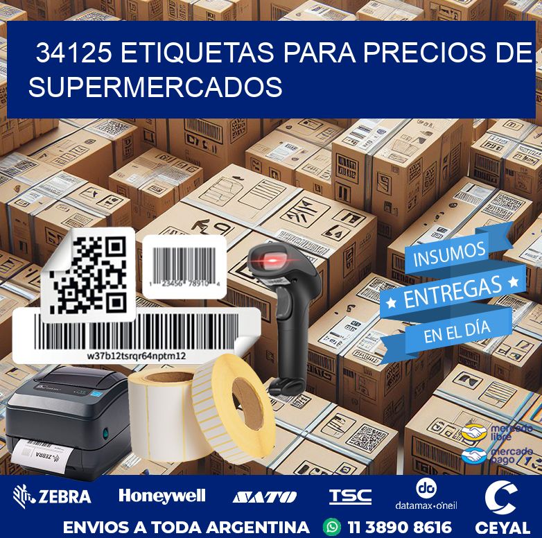 34125 ETIQUETAS PARA PRECIOS DE SUPERMERCADOS