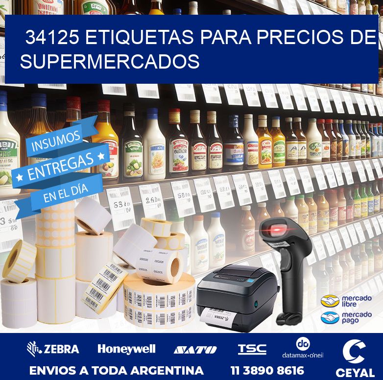 34125 ETIQUETAS PARA PRECIOS DE SUPERMERCADOS