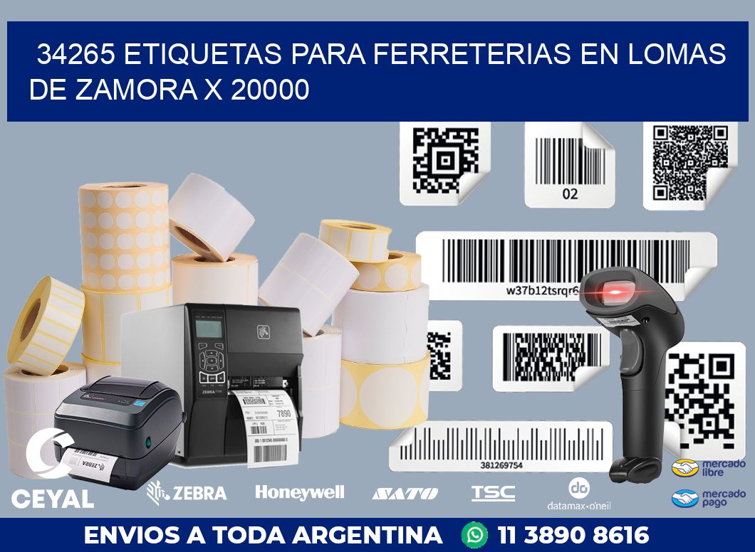 34265 ETIQUETAS PARA FERRETERIAS EN LOMAS DE ZAMORA X 20000