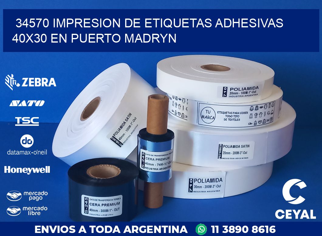 34570 IMPRESION DE ETIQUETAS ADHESIVAS 40X30 EN PUERTO MADRYN