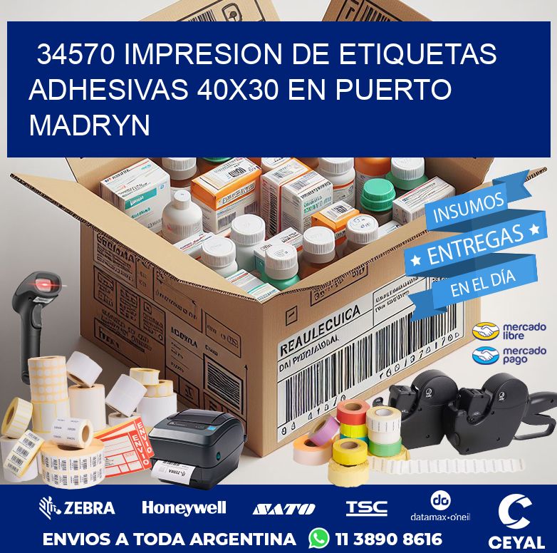 34570 IMPRESION DE ETIQUETAS ADHESIVAS 40X30 EN PUERTO MADRYN