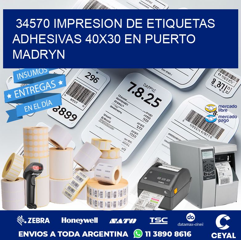 34570 IMPRESION DE ETIQUETAS ADHESIVAS 40X30 EN PUERTO MADRYN