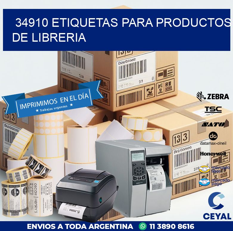 34910 ETIQUETAS PARA PRODUCTOS DE LIBRERIA