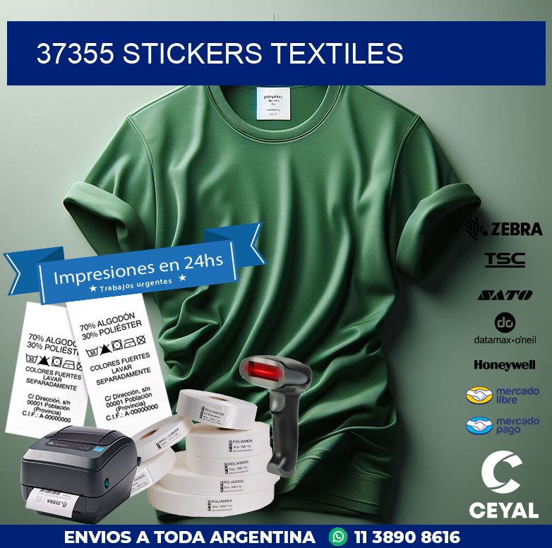 37355 STICKERS TEXTILES