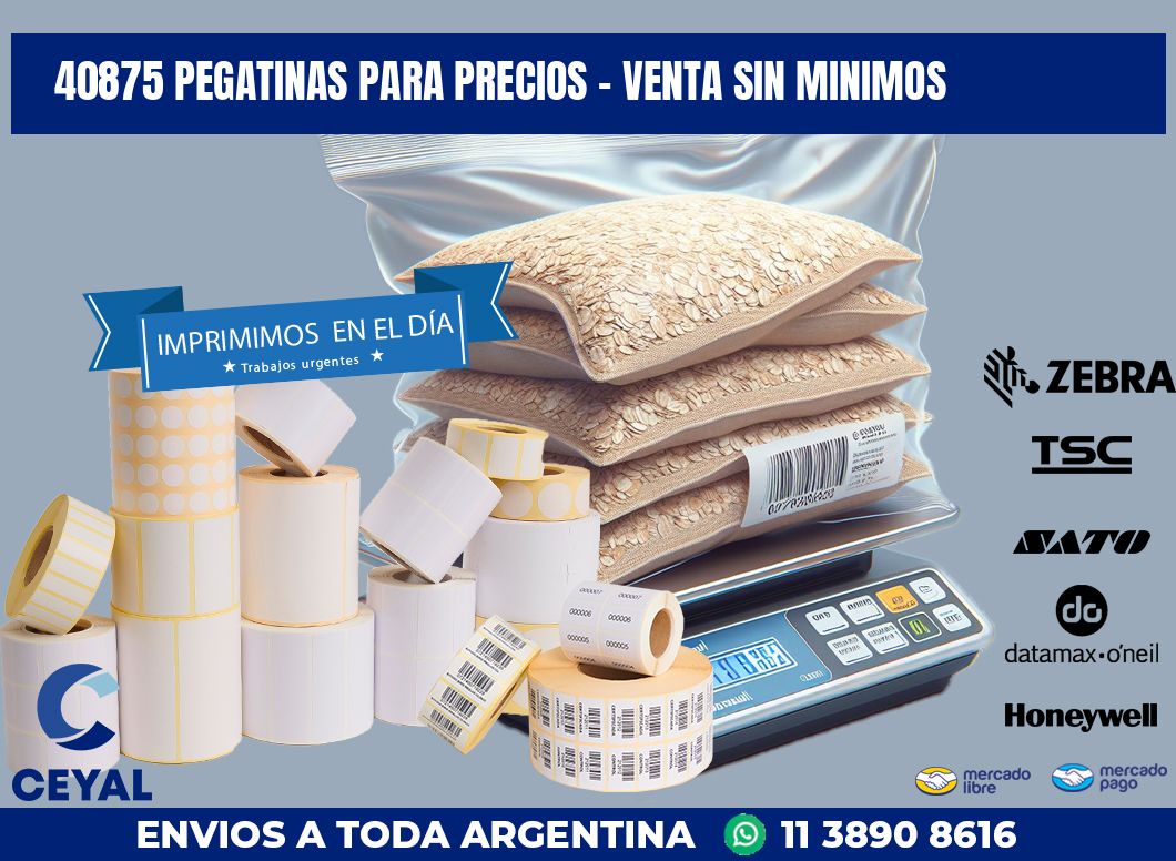 40875 PEGATINAS PARA PRECIOS - VENTA SIN MINIMOS