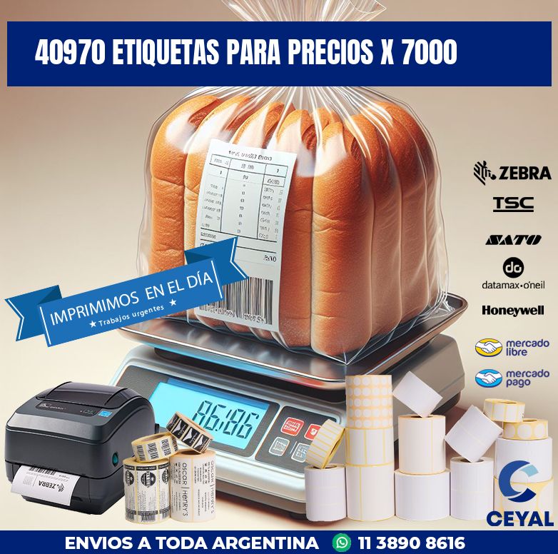 40970 ETIQUETAS PARA PRECIOS X 7000