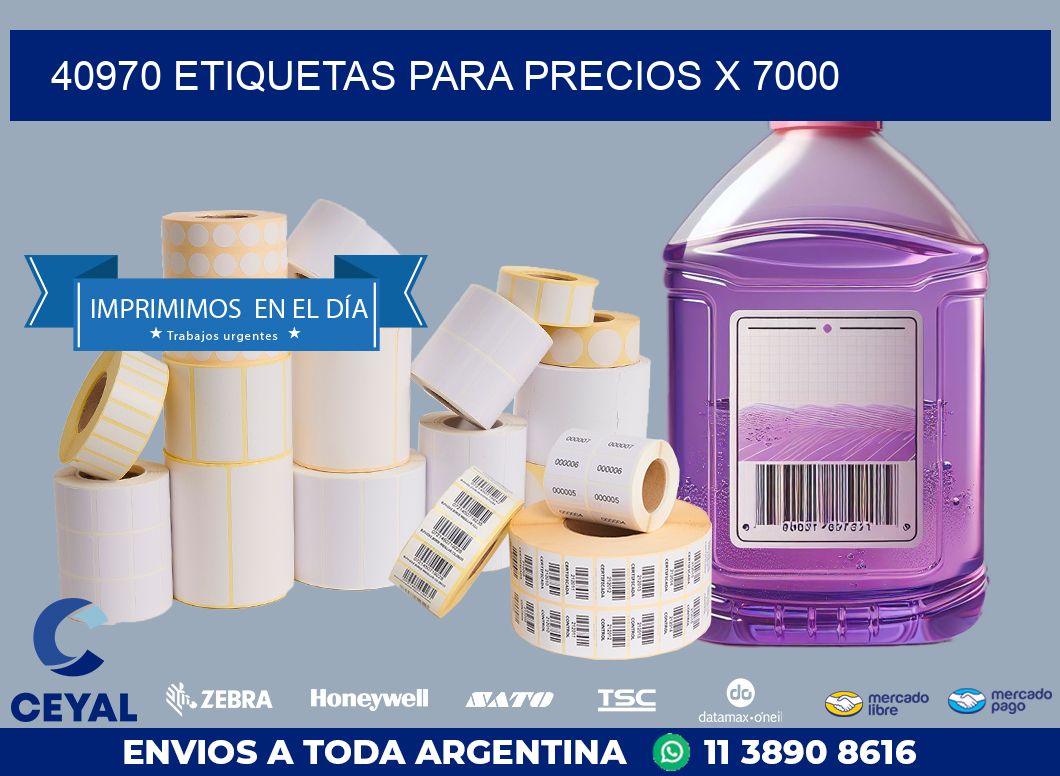 40970 ETIQUETAS PARA PRECIOS X 7000