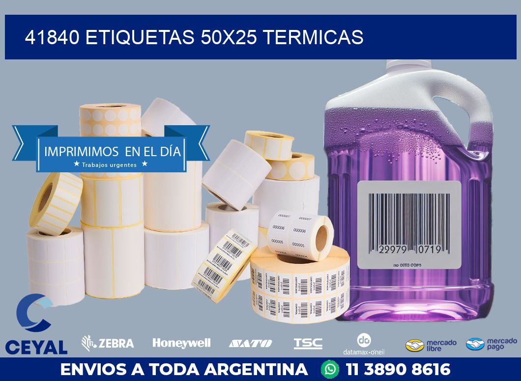 41840 ETIQUETAS 50X25 TERMICAS
