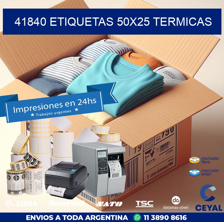 41840 ETIQUETAS 50X25 TERMICAS