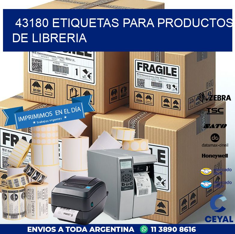 43180 ETIQUETAS PARA PRODUCTOS DE LIBRERIA