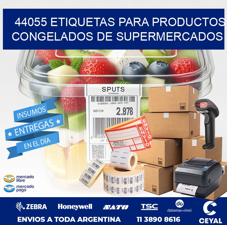 44055 ETIQUETAS PARA PRODUCTOS CONGELADOS DE SUPERMERCADOS