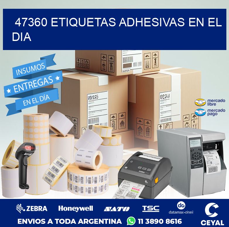 47360 ETIQUETAS ADHESIVAS EN EL DIA