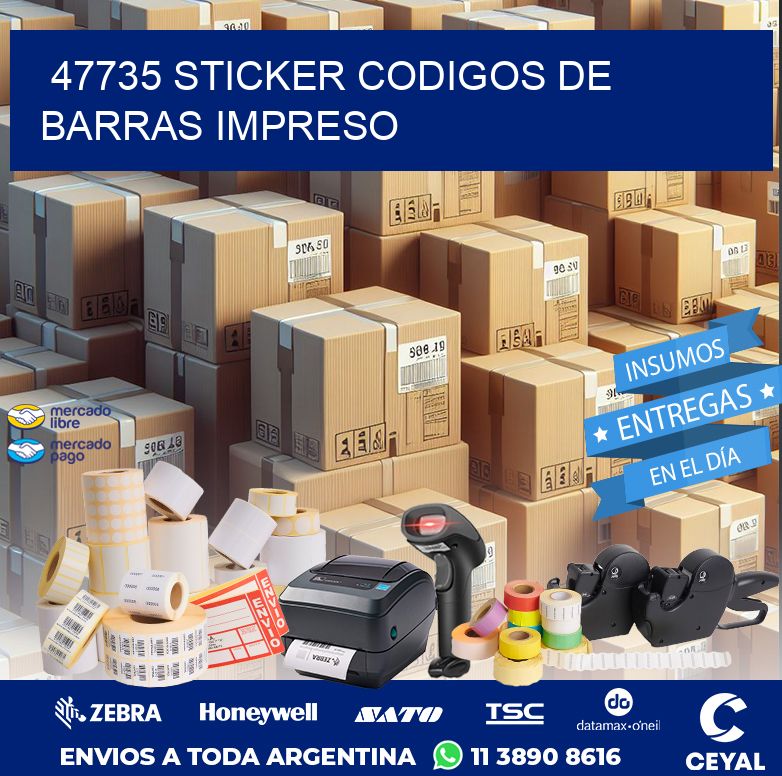 47735 STICKER CODIGOS DE BARRAS IMPRESO