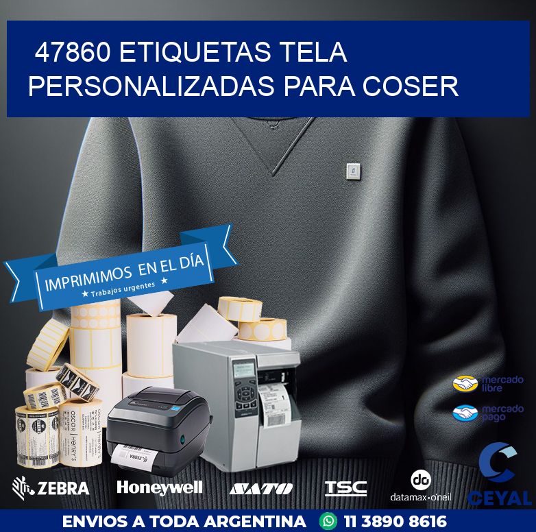 47860 ETIQUETAS TELA PERSONALIZADAS PARA COSER