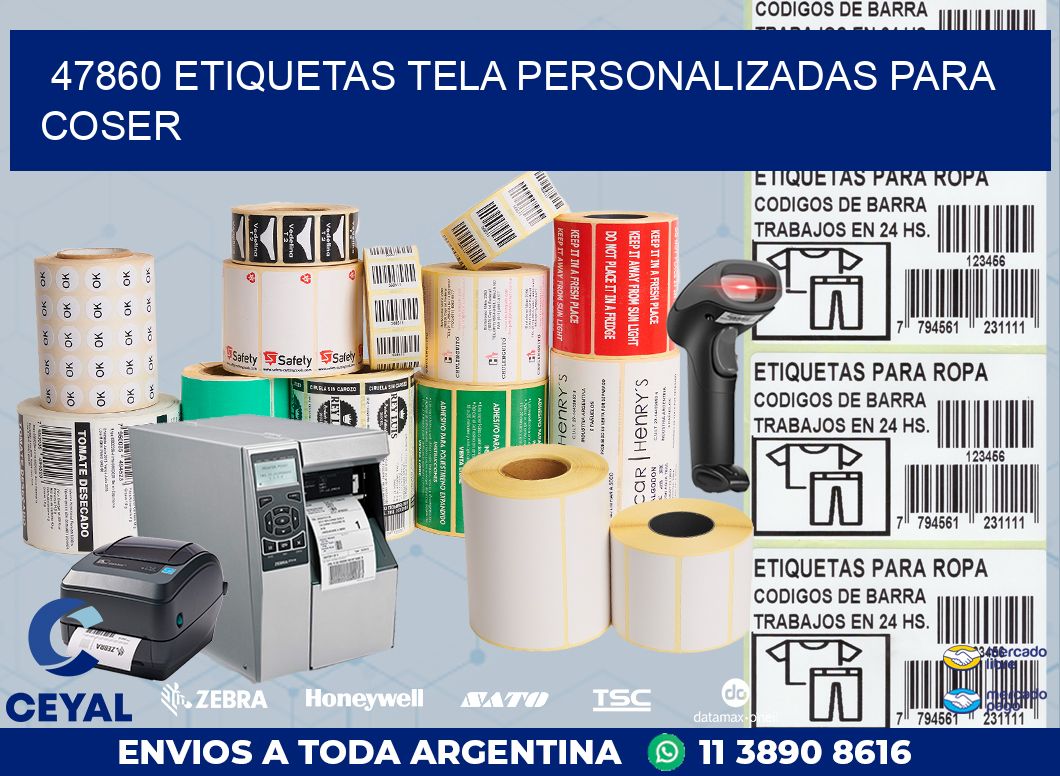 47860 ETIQUETAS TELA PERSONALIZADAS PARA COSER