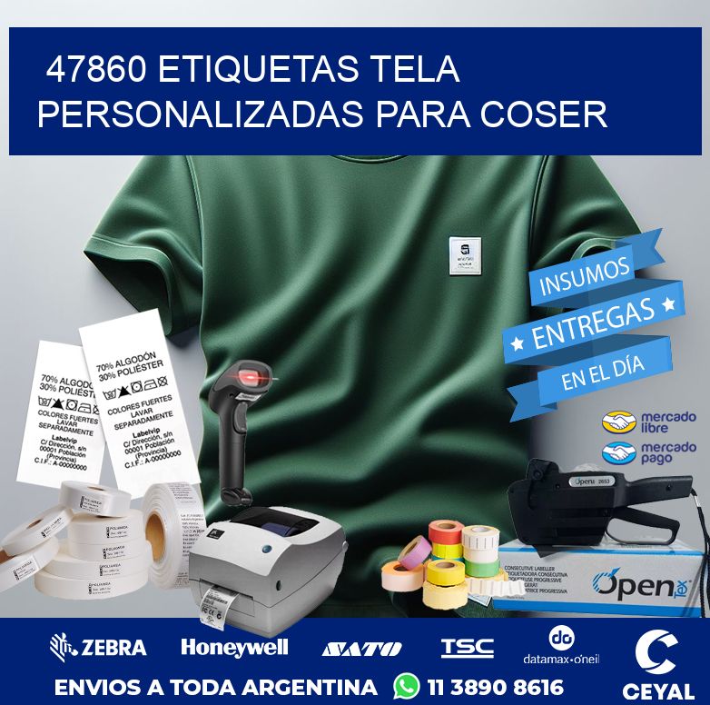 47860 ETIQUETAS TELA PERSONALIZADAS PARA COSER