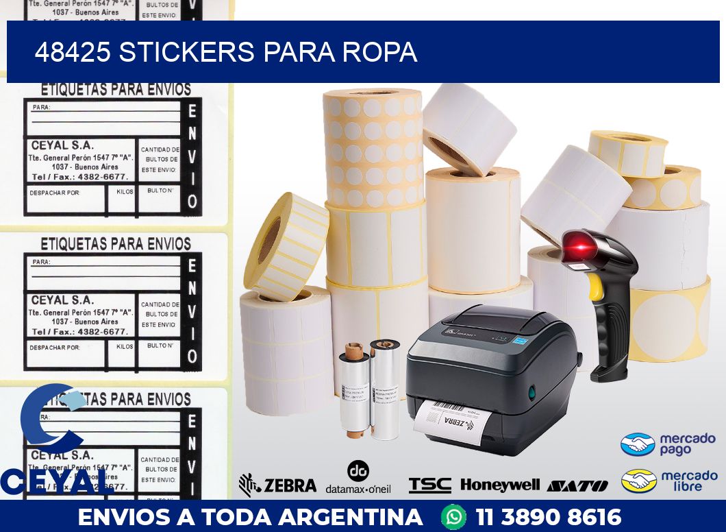 48425 STICKERS PARA ROPA