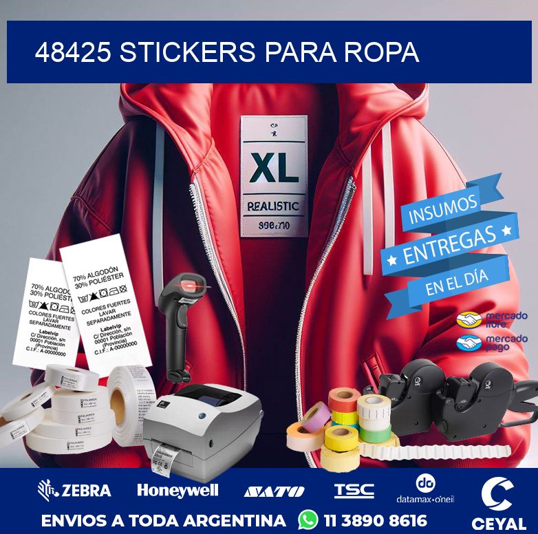 48425 STICKERS PARA ROPA