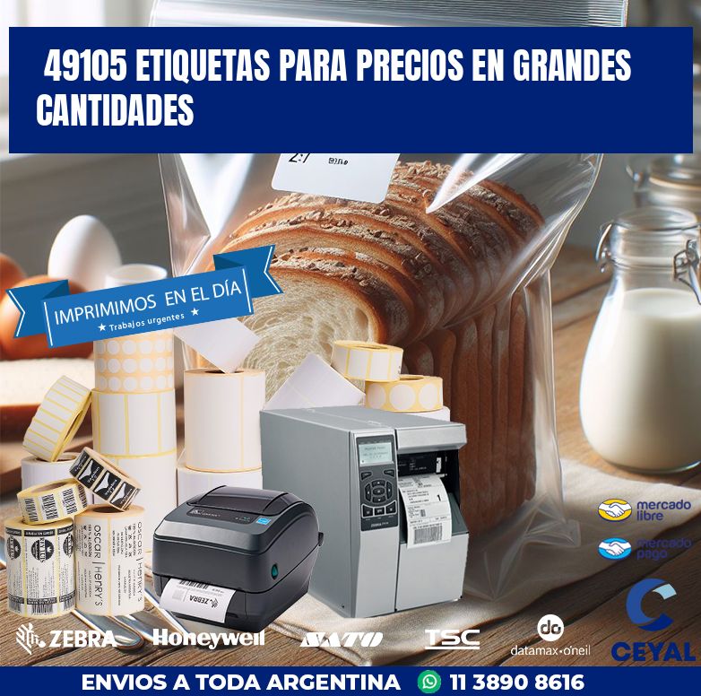 49105 ETIQUETAS PARA PRECIOS EN GRANDES CANTIDADES