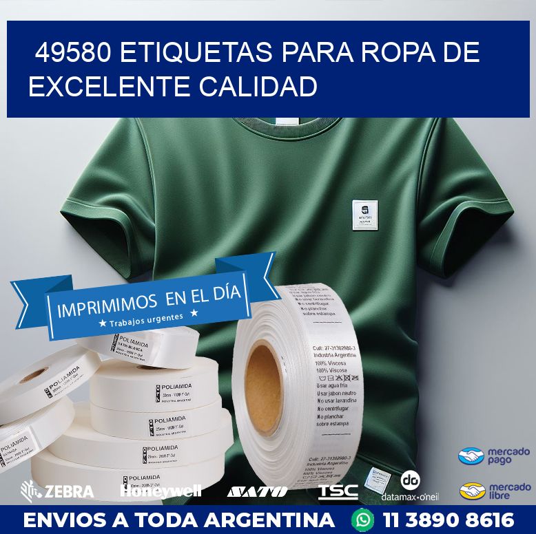 49580 ETIQUETAS PARA ROPA DE EXCELENTE CALIDAD