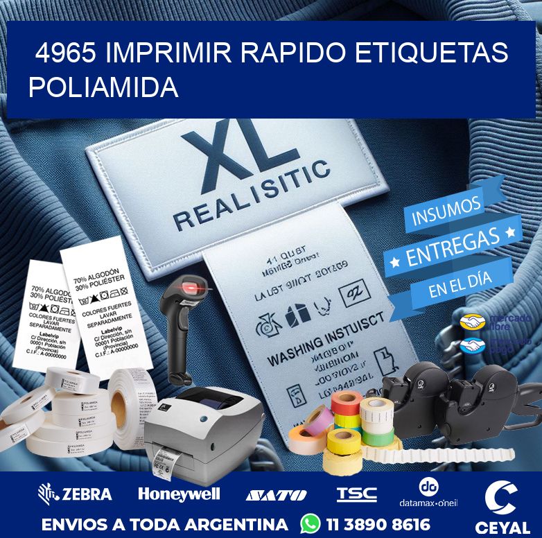 4965 IMPRIMIR RAPIDO ETIQUETAS POLIAMIDA