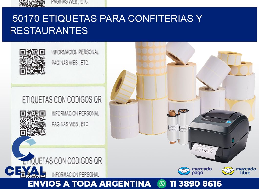50170 ETIQUETAS PARA CONFITERIAS Y RESTAURANTES