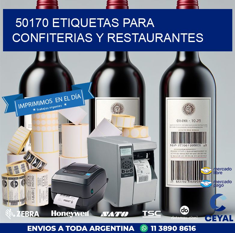 50170 ETIQUETAS PARA CONFITERIAS Y RESTAURANTES