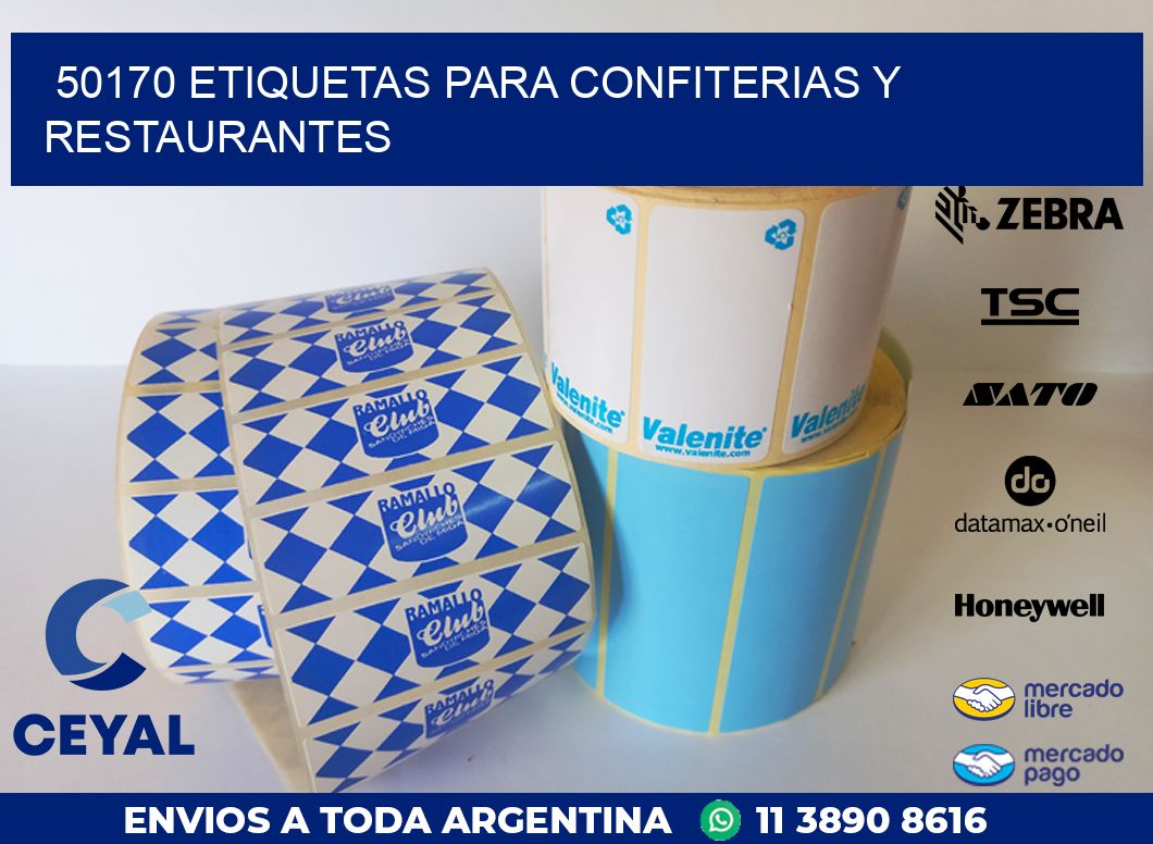 50170 ETIQUETAS PARA CONFITERIAS Y RESTAURANTES