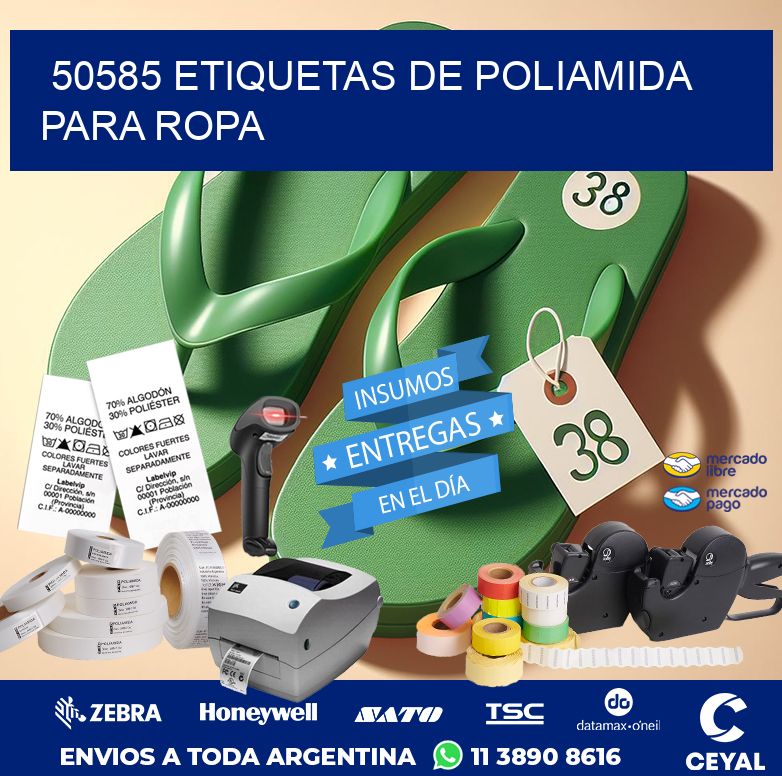 50585 ETIQUETAS DE POLIAMIDA PARA ROPA