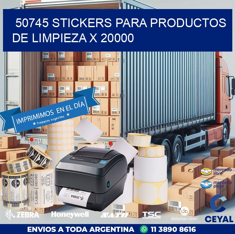 50745 STICKERS PARA PRODUCTOS DE LIMPIEZA X 20000