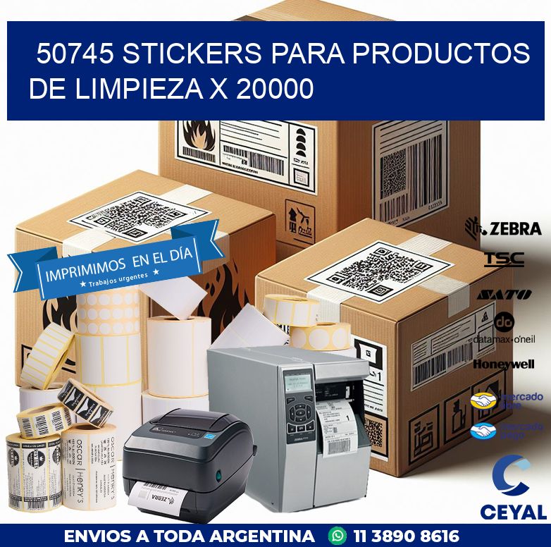 50745 STICKERS PARA PRODUCTOS DE LIMPIEZA X 20000