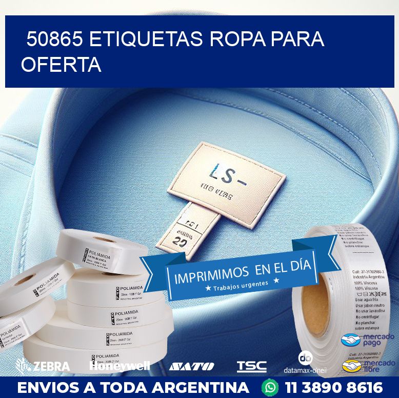50865 ETIQUETAS ROPA PARA OFERTA