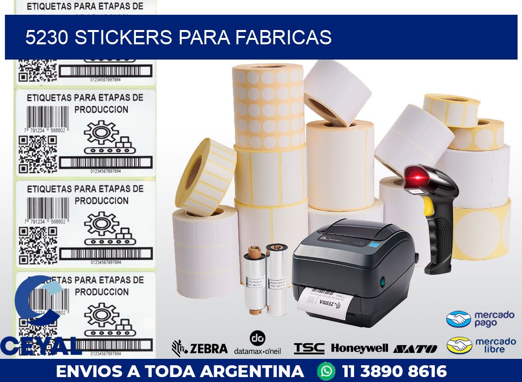 5230 STICKERS PARA FABRICAS