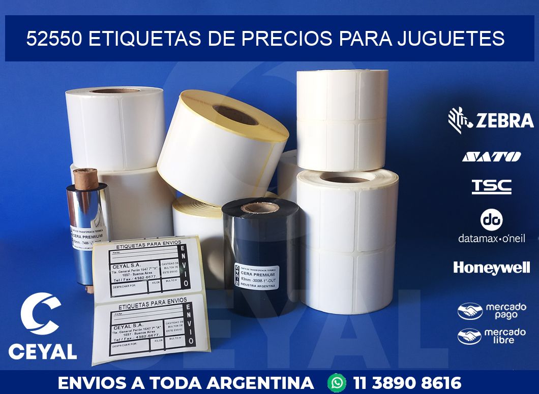 52550 ETIQUETAS DE PRECIOS PARA JUGUETES